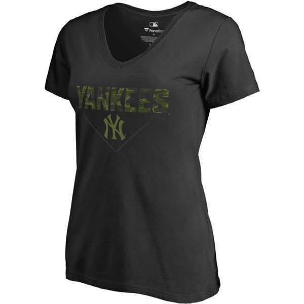 Women's New York Yankees Fanatics Branded Black Big & Tall Memorial V Neck Camo T-shirt FengYun,We sell and wholesale Women's New York Yankees Fanatics Branded Black Big & Tall Memorial V Neck Camo T-shirt FengYun on line form chian!